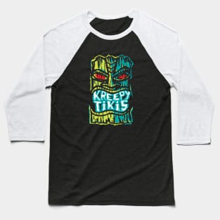 Kreepy Tikis Logo Red Eyes Baseball T-Shirt